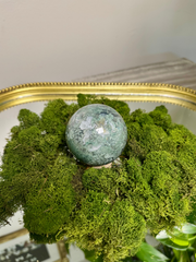 Druzy Moss Agate Sphere