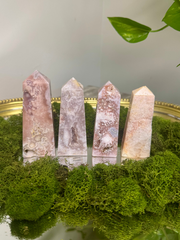 Druzy Pink Amethyst Towers