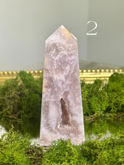 Druzy Pink Amethyst Towers