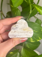 Druzy White Agate Cloud Carving Intuitive Pick