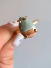 Mookite Teardrop Adjustable Ring