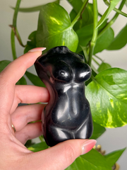 Obsidian Goddess Body Carving