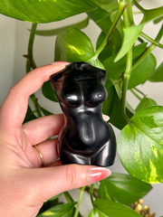 Obsidian Goddess Body Carving